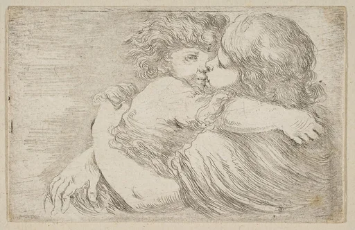 Two Children Embrace