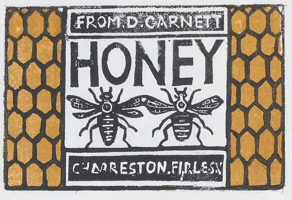 Honey Label for David Garnett at Charleston — Dora Carrington|David Garnett