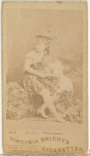 Card 523, Lydia Thompson, from the Actors and Actresses series (N45, Type 1) for Virginia Brights Cigarettes