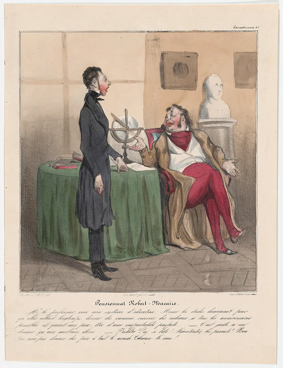 Plate 42: Robert Macaire's boarding school, from 'Caricaturana,' published in Les Robert Macaires — Aubert et Cie|Honoré Daumier|Junca|Aubert et Cie|Charles Philipon