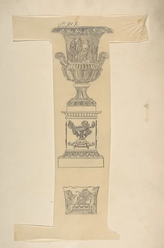 Designs for an Urn on a Pedestal and a Cachepot