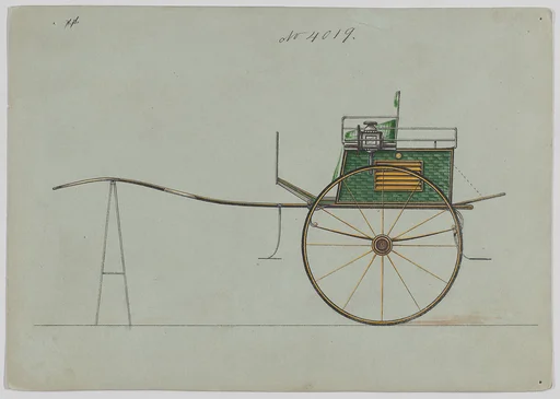 Design for Dog Cart or 2 Wheeler, no. 4019