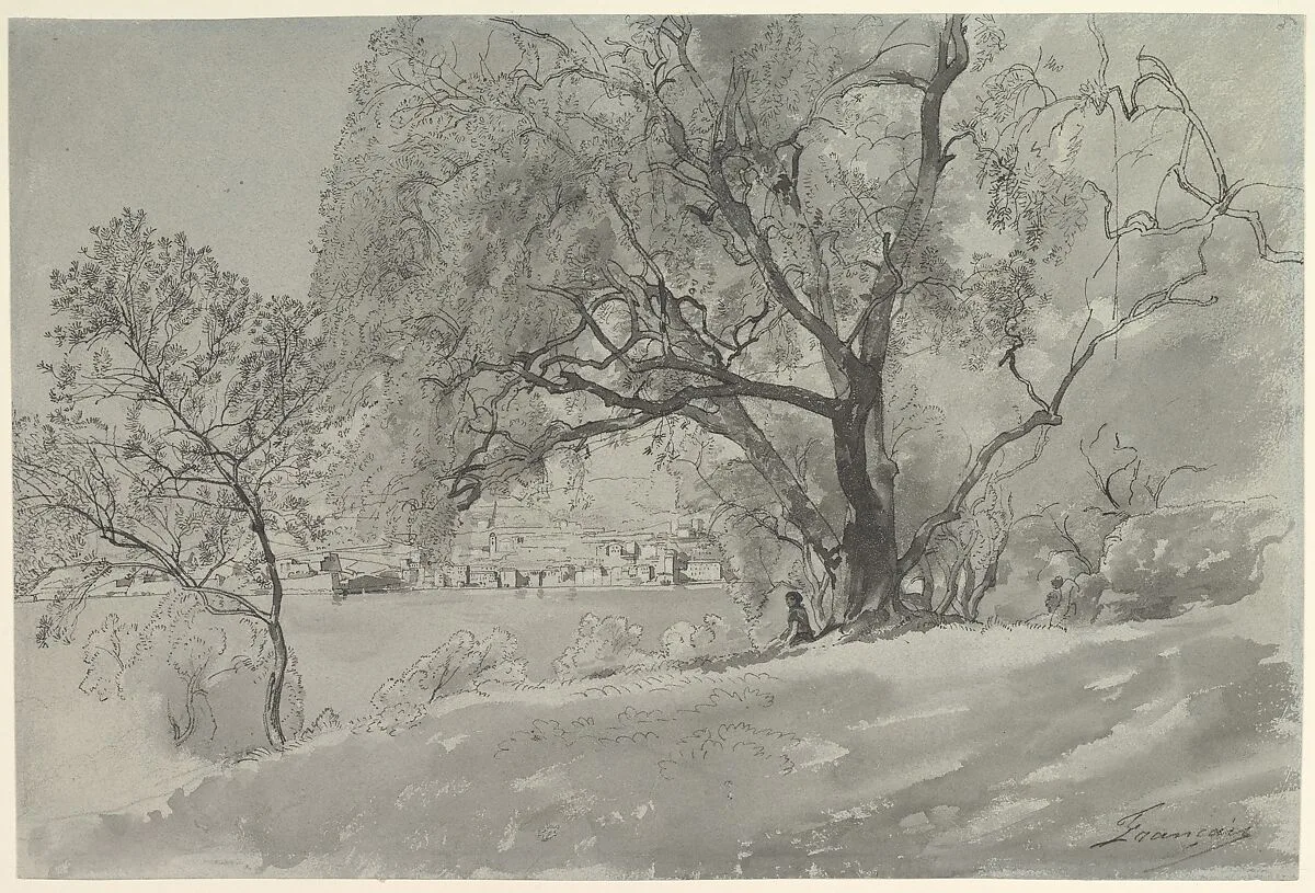 Seated Figure by a Lake — Unknown