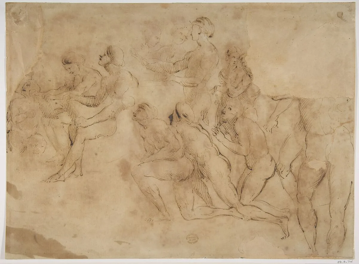 Figure studies (after Raphael's Disputa) — Raphael (Raffaello Sanzio or Santi)