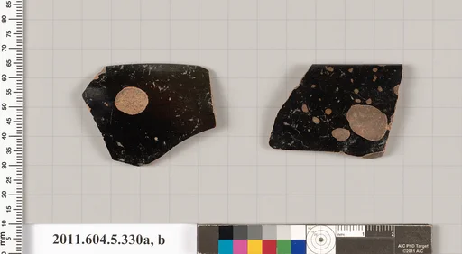 Terracotta rim fragments of kylikes (drinking cups)