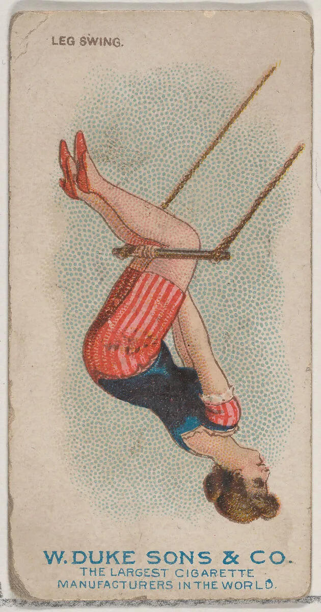 Leg Swing, from the Gymnastic Exercises series (N77) for Duke brand cigarettes — W. Duke, Sons & Co.