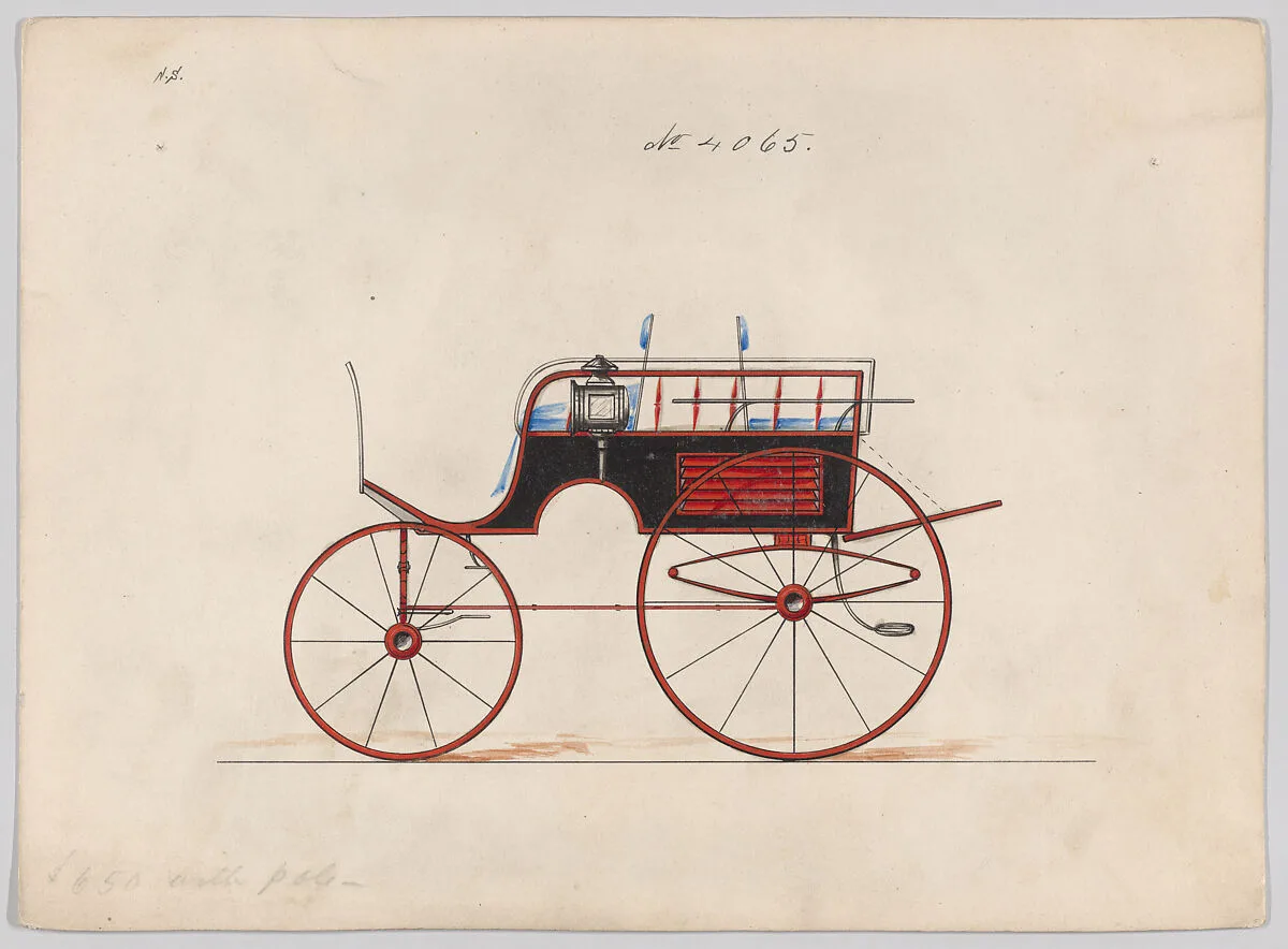 Design for Dos-a-Dos Phaeton, no. 4065 — Brewster & Co.|Herman Stahmer