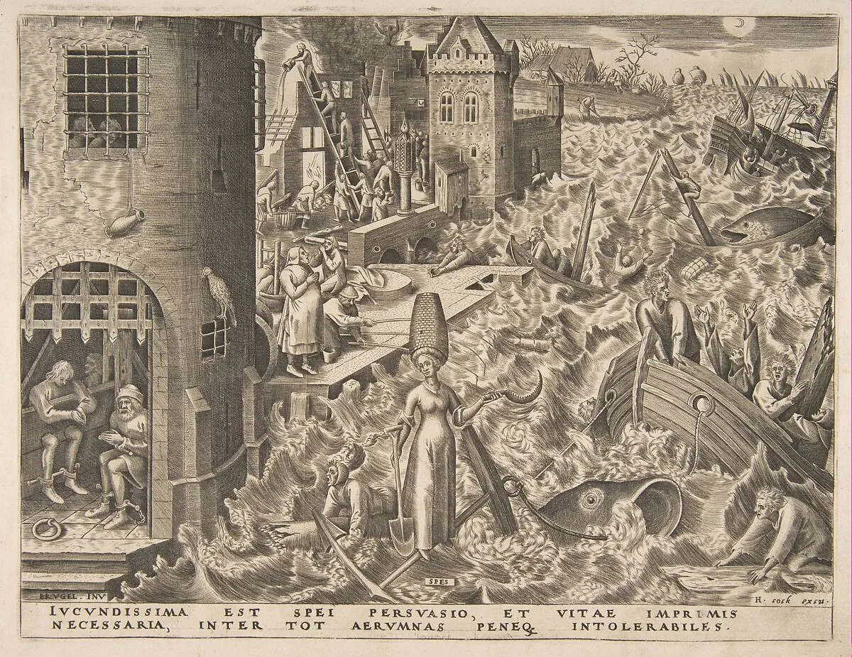 Hope (Spes) from The Virtues — Pieter Bruegel the Elder|Hieronymus Cock|Philips Galle