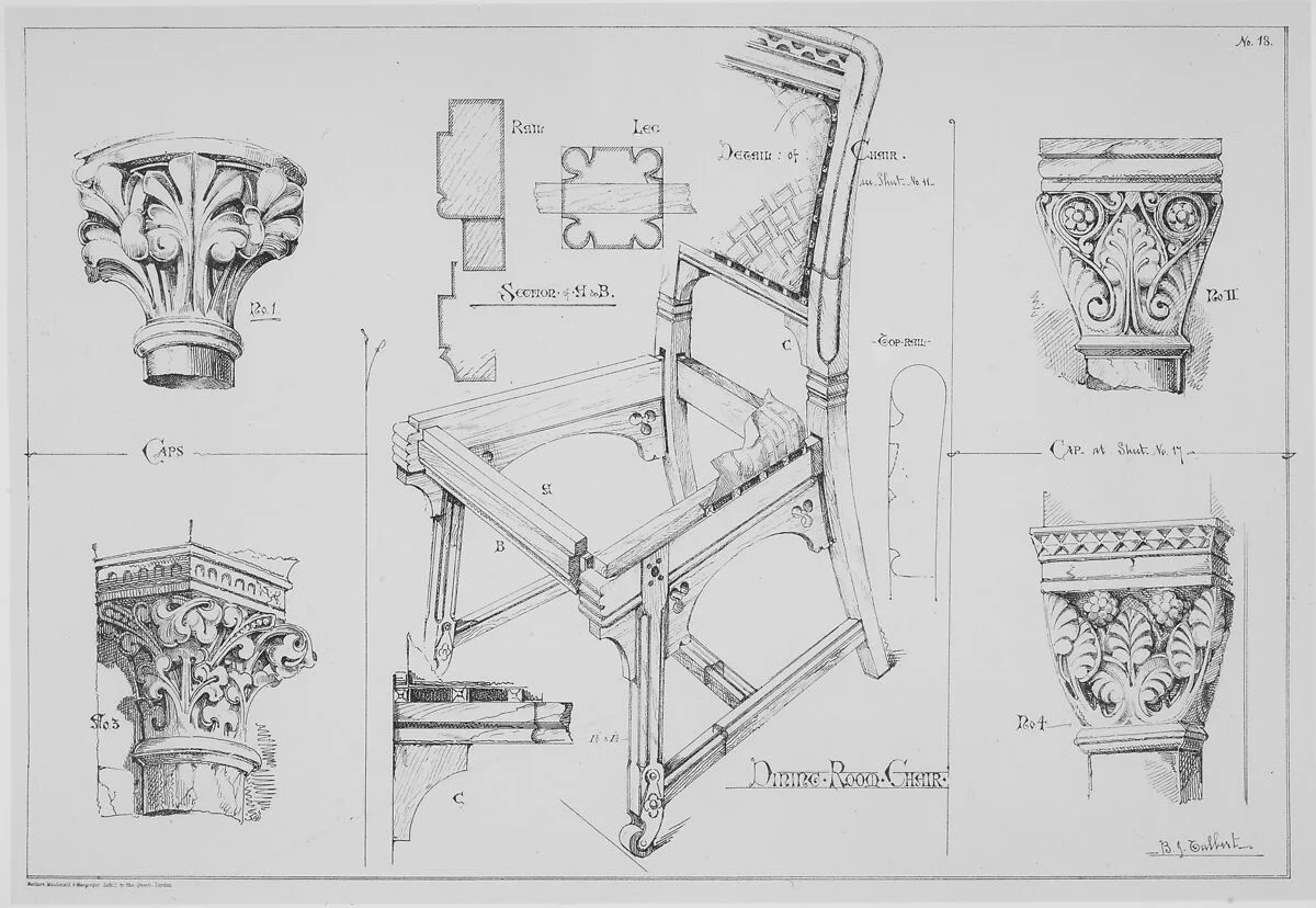 Gothic Forms Applied to Furniture, Metal Work and Decoration for Domestic Purposes — Bruce J. Talbert|S. Birbeck|S. Ayling|Maclure, Macdonald & Macgregor