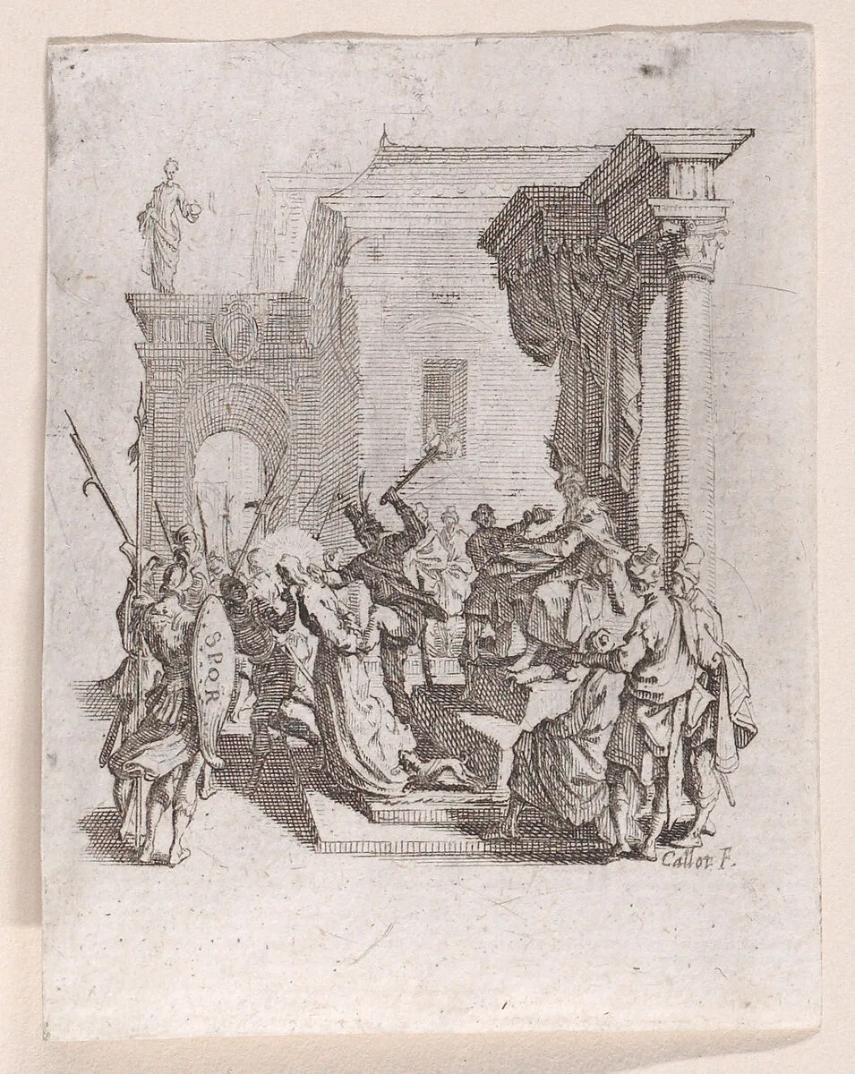 La Condamnation a Mort (Jesus Sentenced to Death), from La Petite Passion (The Little Passion) — Jacques Callot