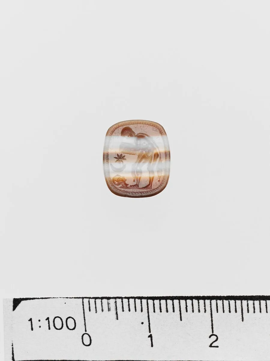 Banded agate ring stone — Unknown