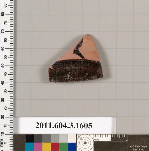 Terracotta fragment of a kylix: Band cup (drinking cup)