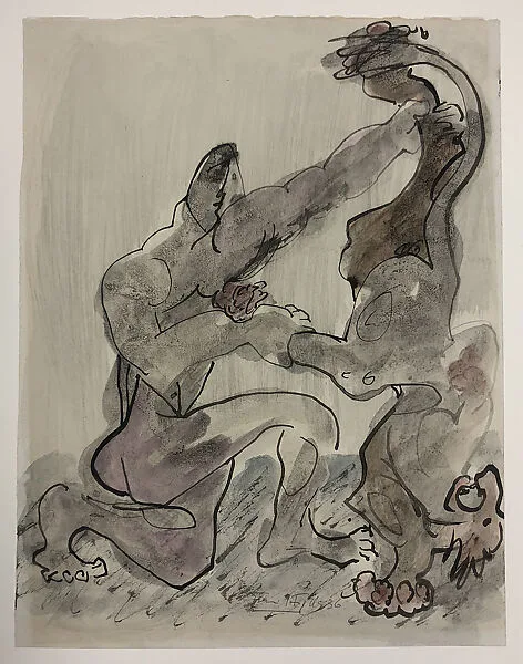 Hercules Wrestling with Lion Series — Emil Filla
