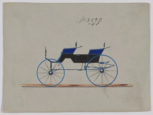 Design for 4 seat Phaeton, no top, no. 3849