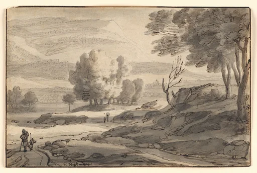 Mountainous River Landscape with Figures