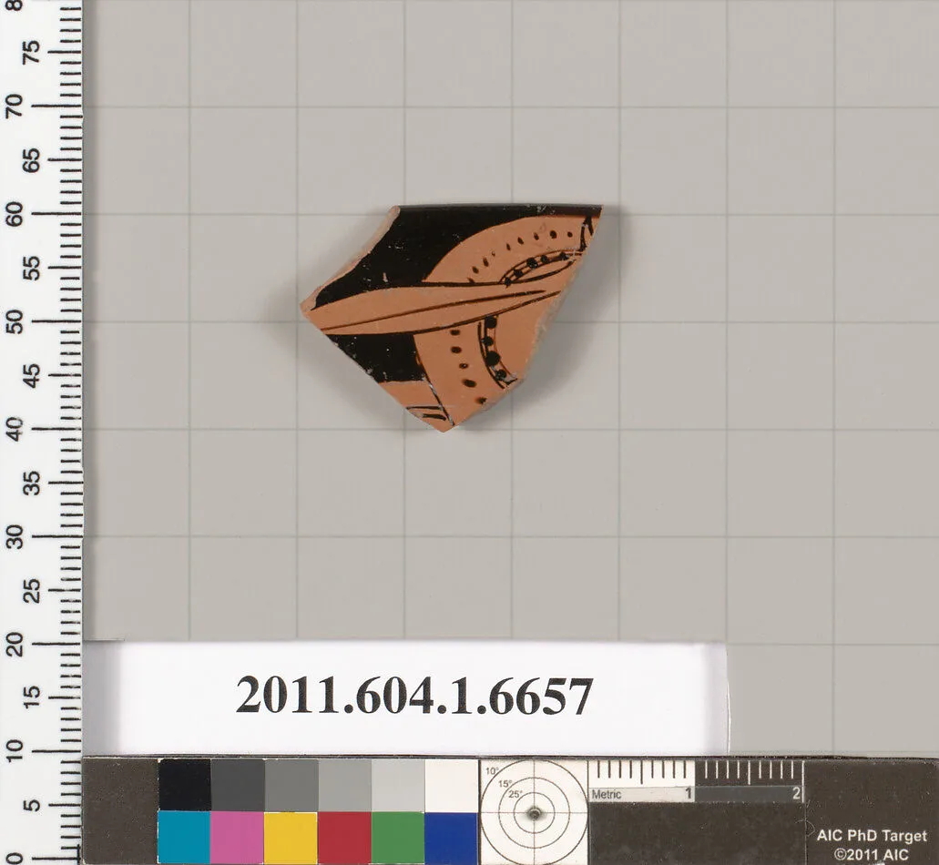 Terracotta rim fragment of a kylix (drinking cup) — Unknown
