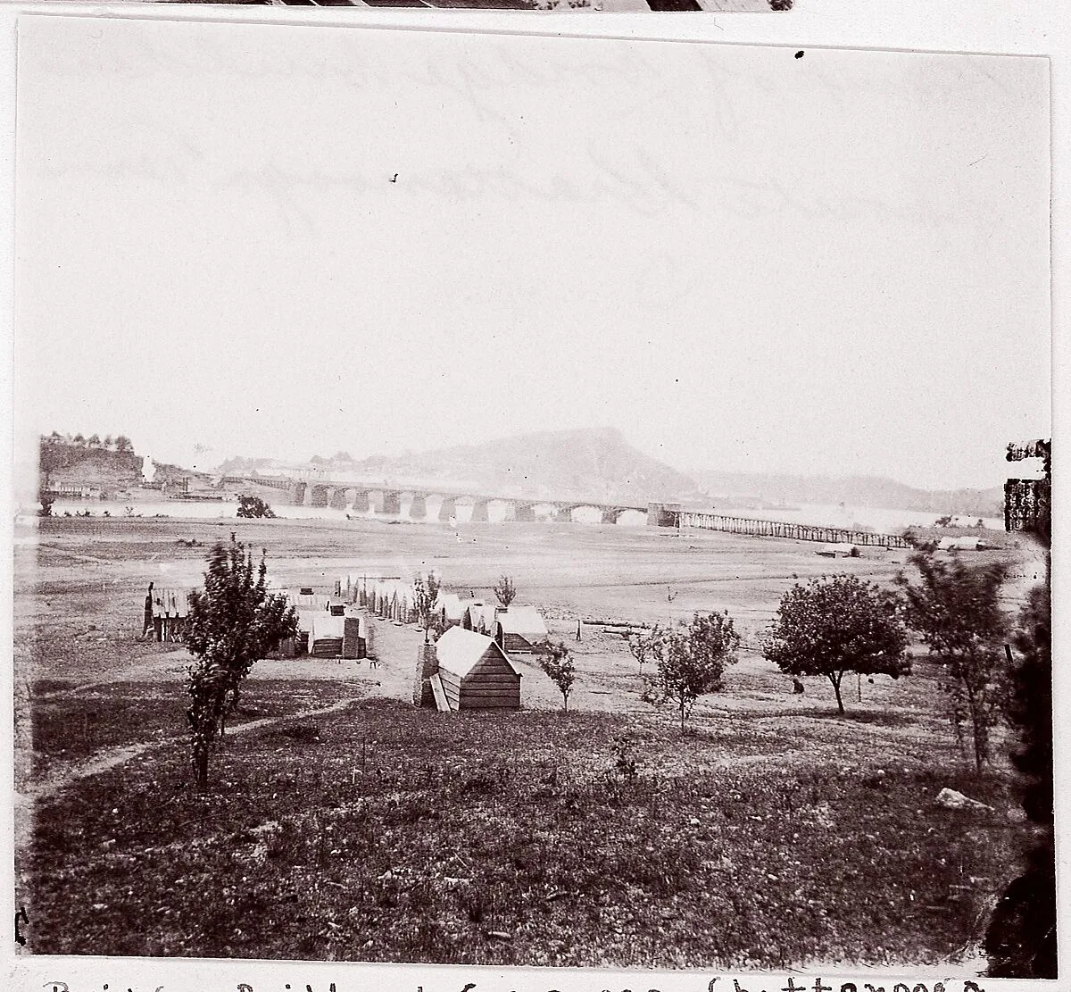 Bridge Builders Camp opposite Chattanooga — George N. Barnard|Mathew B. Brady