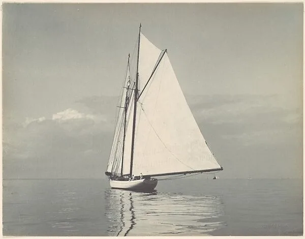 White Sailboat in Long Island Sound — Charles E. Bolles