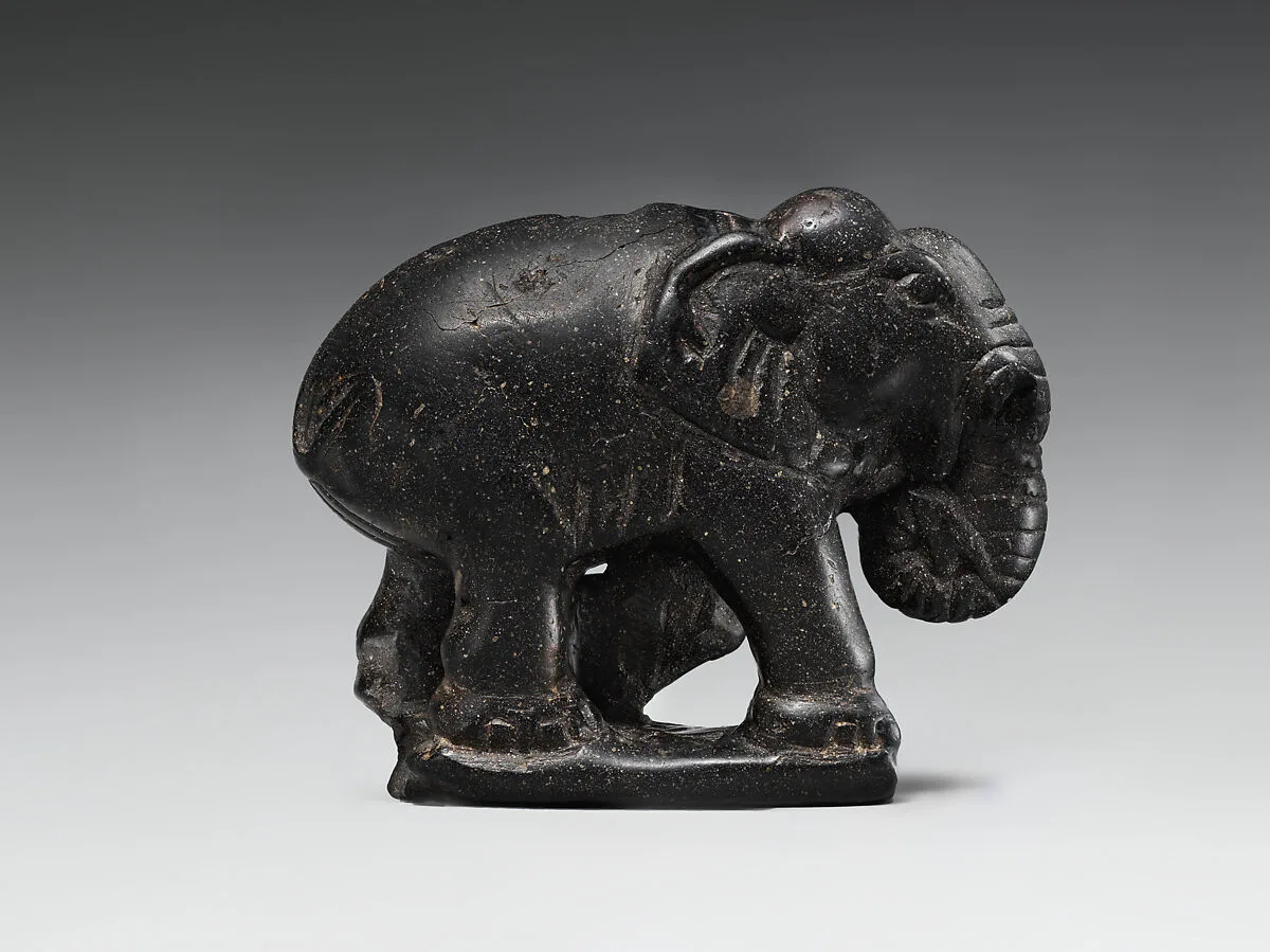 Figure of an elephant, possibly a chessman — Unknown