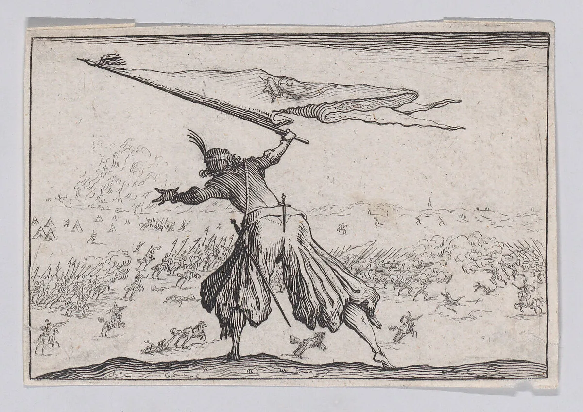 Copy of Le Porte-Étendard (The Standard Bearer), from "Les Caprices" — Jacques Callot|Anonymous