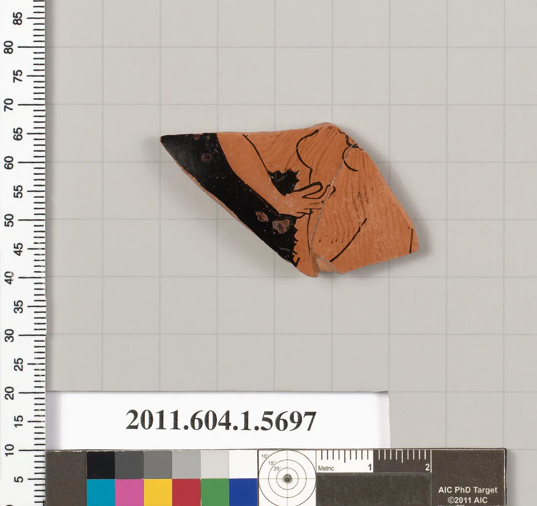 Terracotta fragment of a kylix (drinking cup) — Unknown