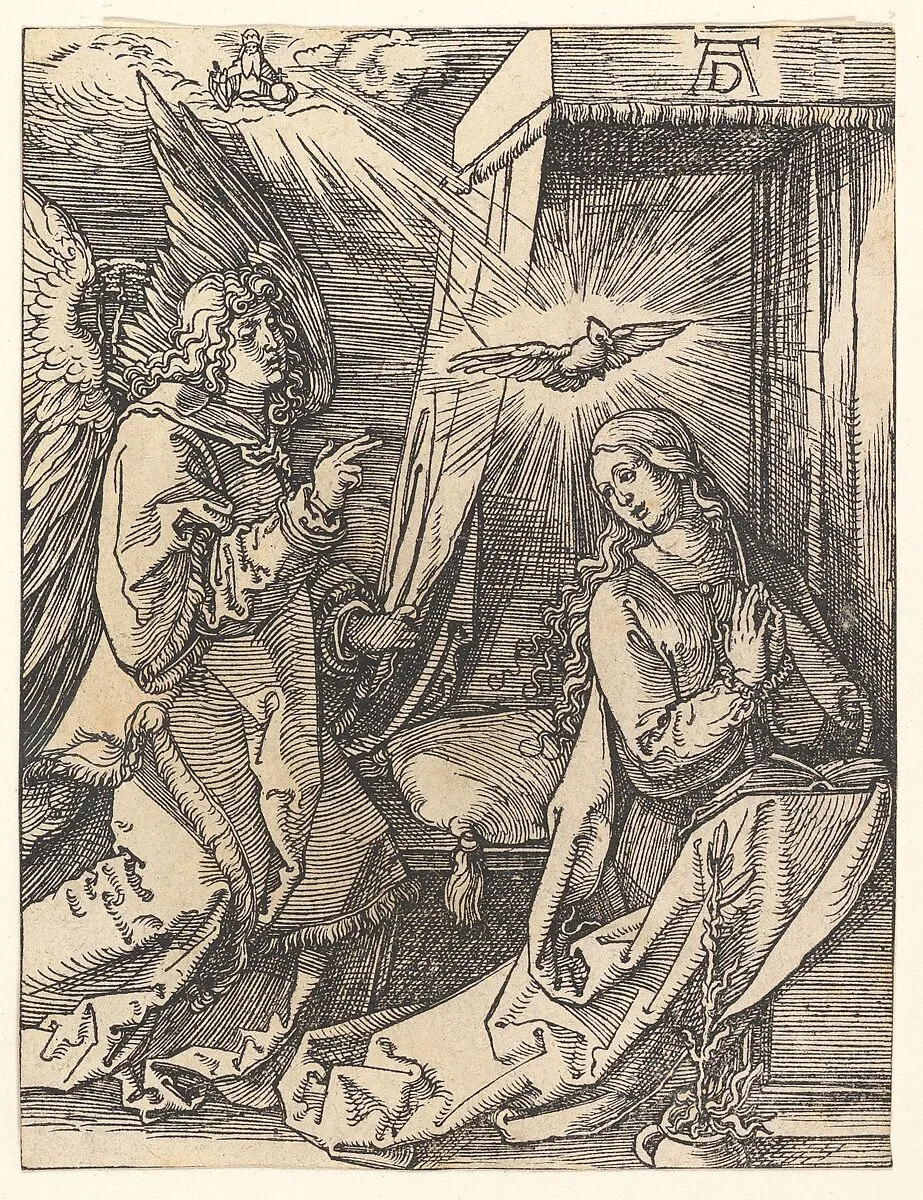 The Annunciation, from "The Small Passion" — Albrecht Dürer