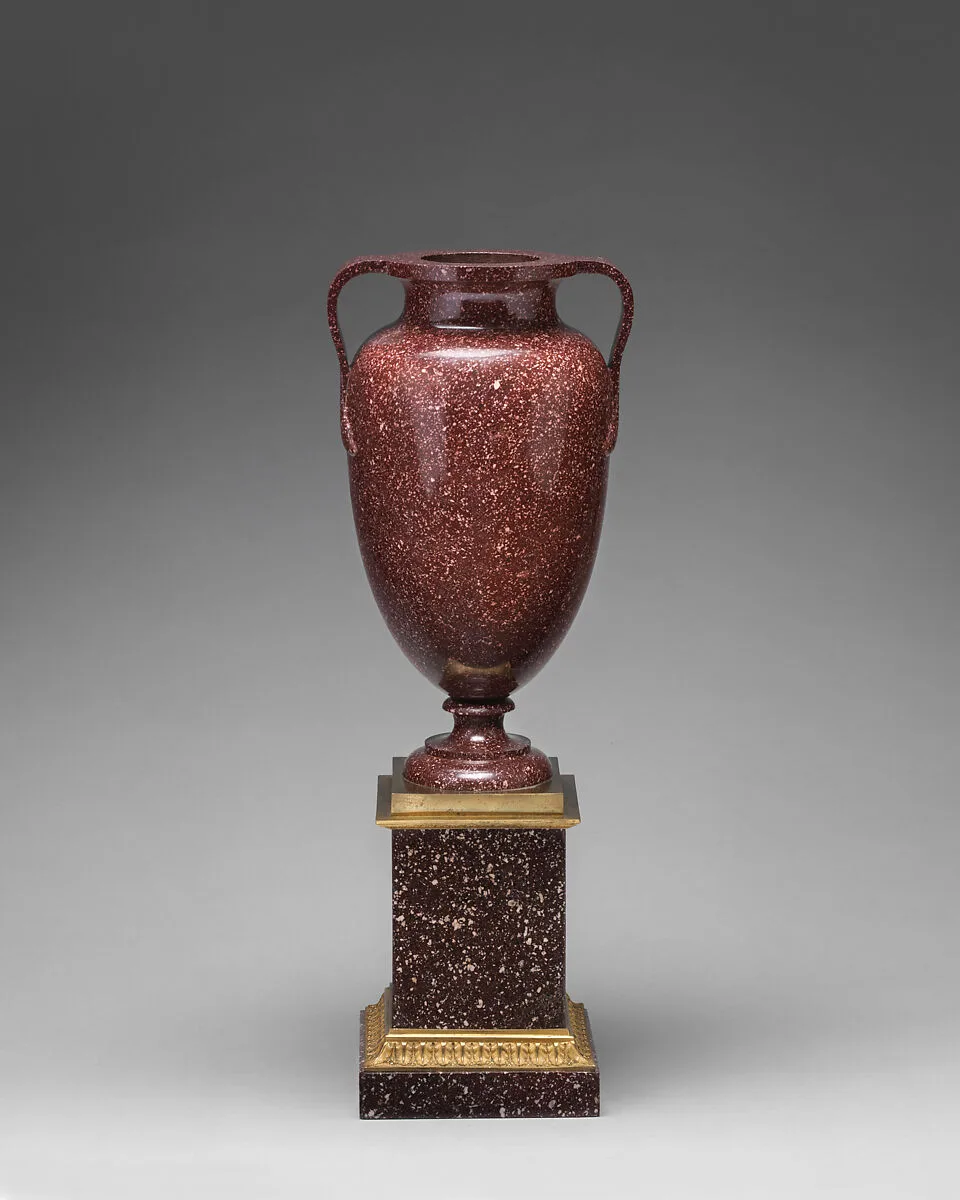 Urn on square base (one of a pair) — Unknown