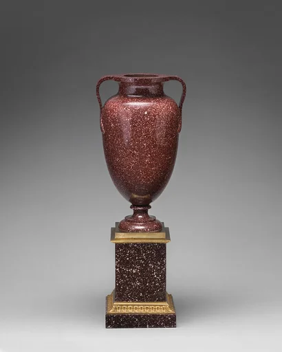 Urn on square base (one of a pair)