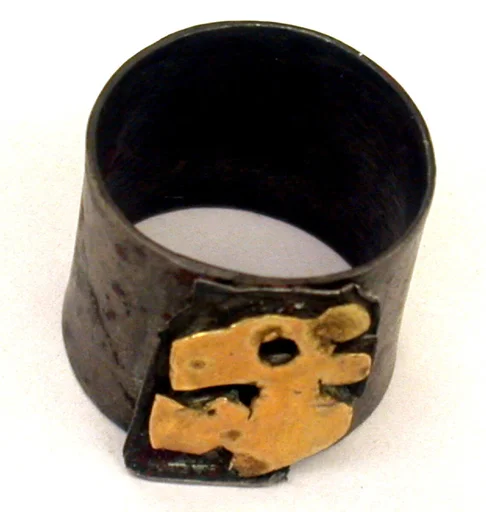 Silver Ring with Gold Animal