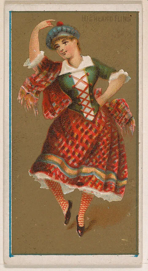 Highland Fling, from National Dances (N225, Type 1) issued by Kinney Bros. — Kinney Brothers Tobacco Company