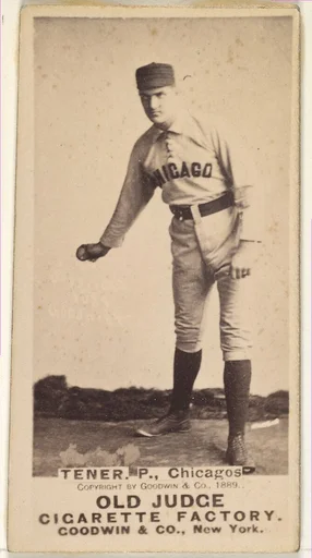 Tener, Pitcher, Chicago, from the Old Judge series (N172) for Old Judge Cigarettes