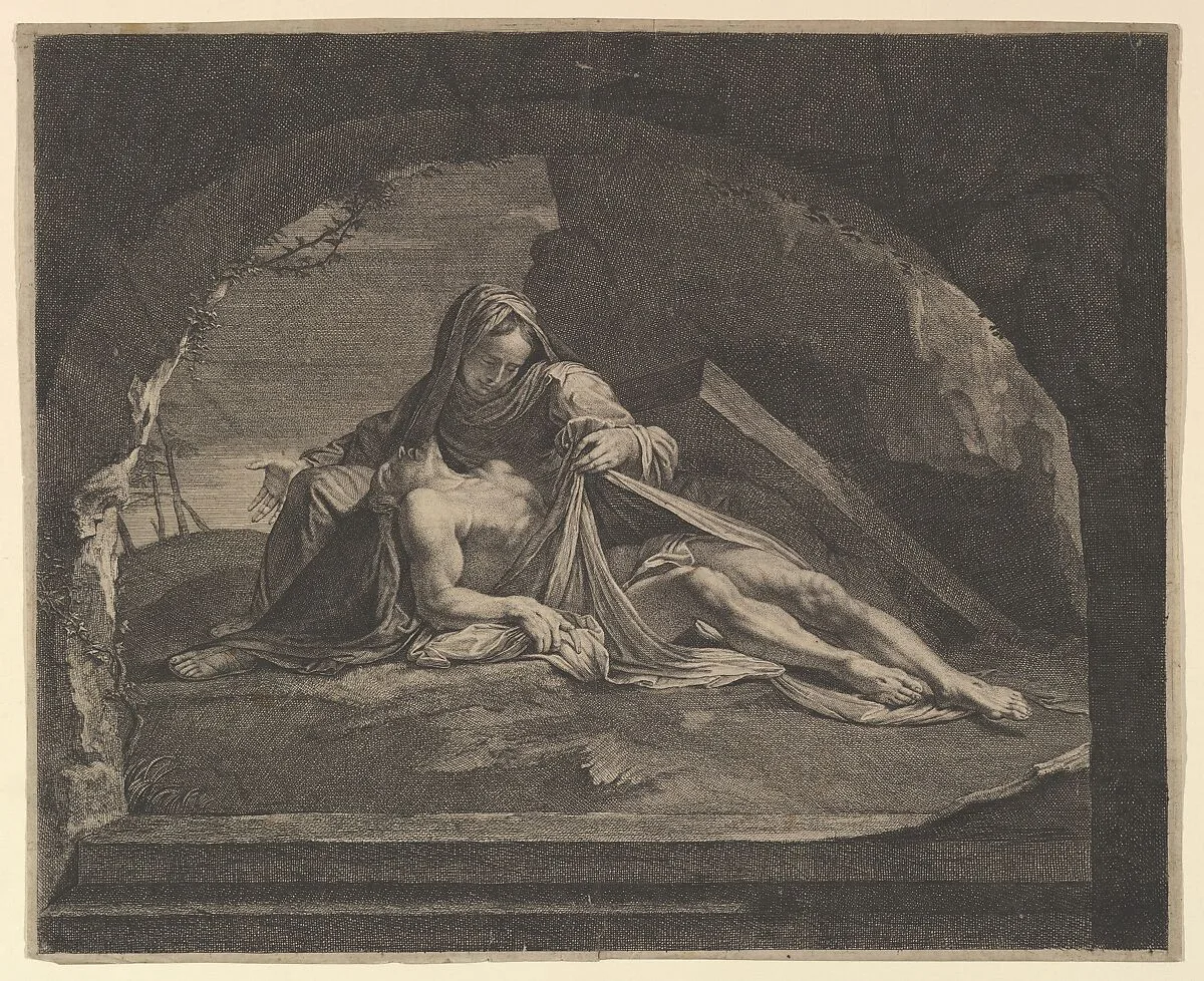 La Vierge au sepulcre — Jean Morin|Annibale Carracci
