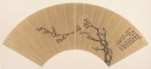 明/清 文止 疏影橫斜 扇|Plum Blossoms