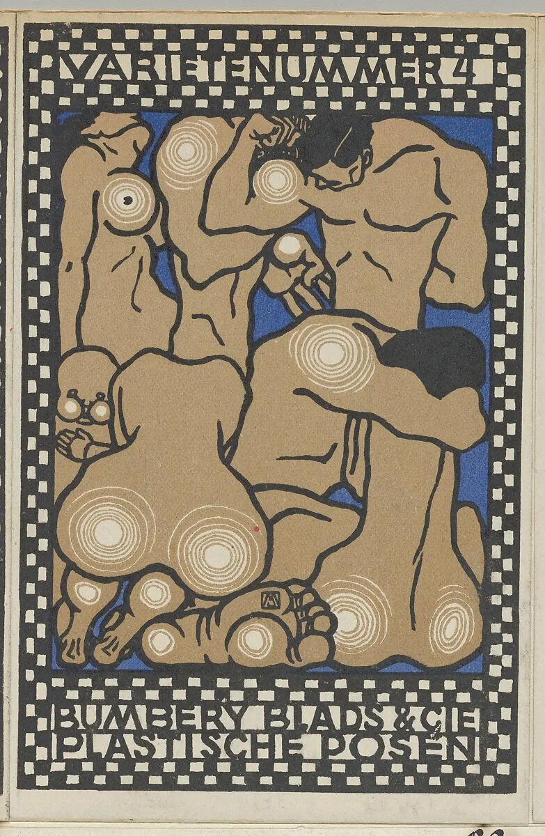 Vaudeville Act 4: Bumbery Blads & Cie, Plastic Poses (Varieténummer 4: Bumbery Blads & Cie, Plastiche Posen) — Wiener Werkstätte|Moriz Jung