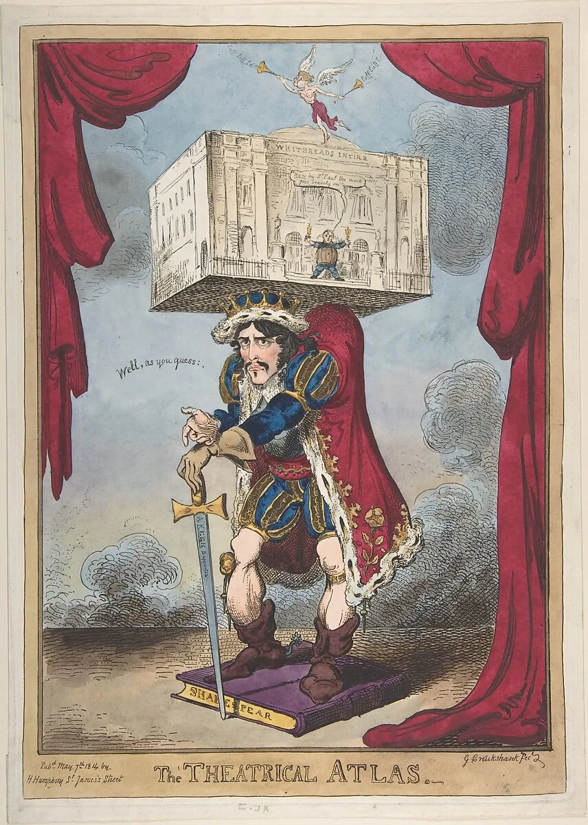 The Theatrical Atlas — George Cruikshank|Hannah Humphrey|Samuel Whitbread II|William Shakespeare|Edmund Kean
