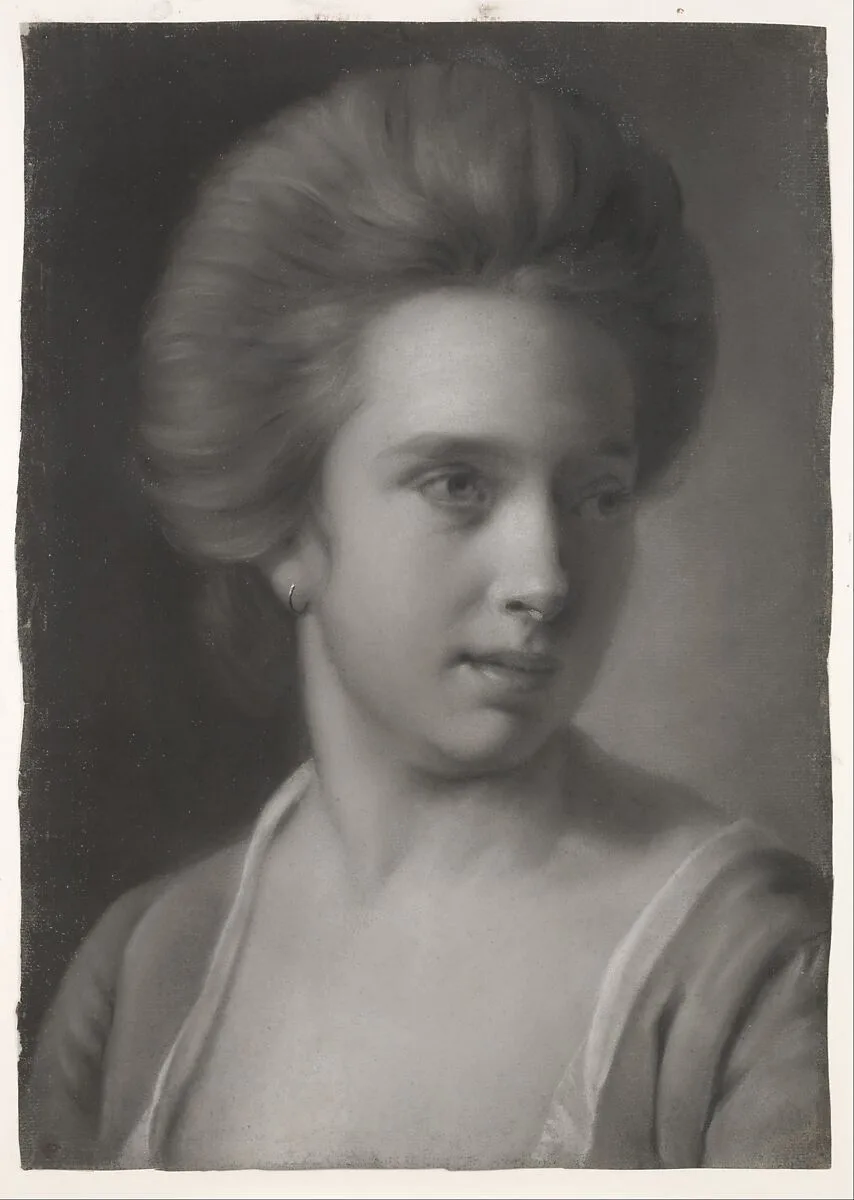 Portrait of a Woman, Her Head Turned to the Right, Wearing an Earring — Joseph Wright (Wright of Derby)