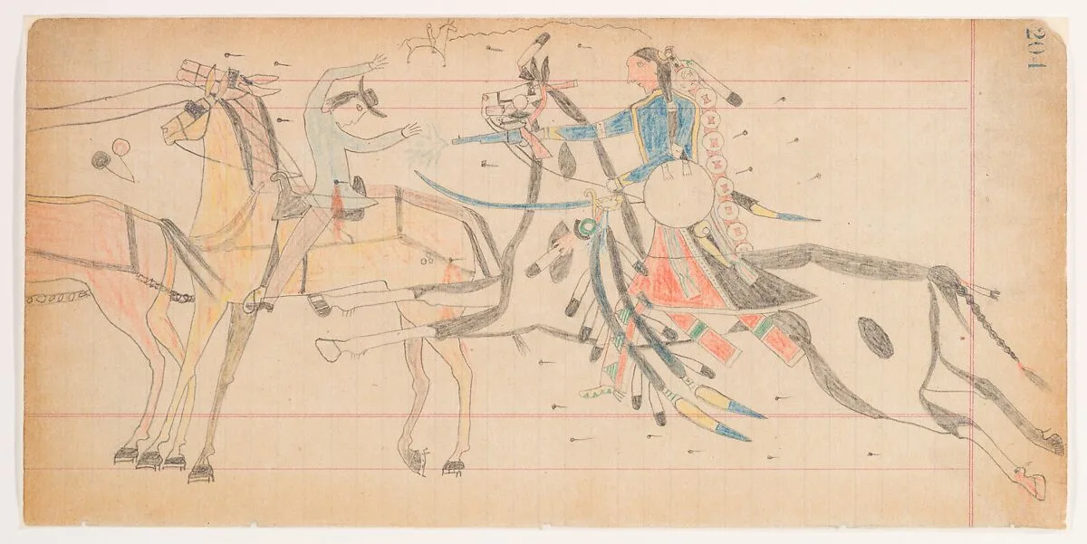 Indian Killing White Man (Vincent Price Ledger) — Unknown