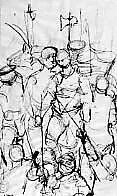 Study for The Judas Kiss: Christ and Judas