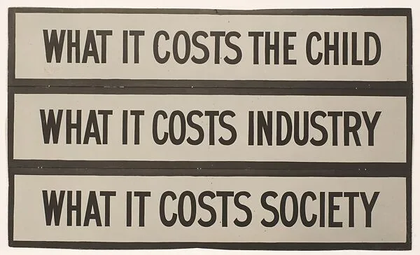 Three National Child Labor Committee Exhibition Panels — Lewis Hine