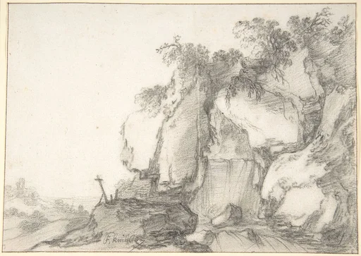 Rocks Overgrown with Bushes