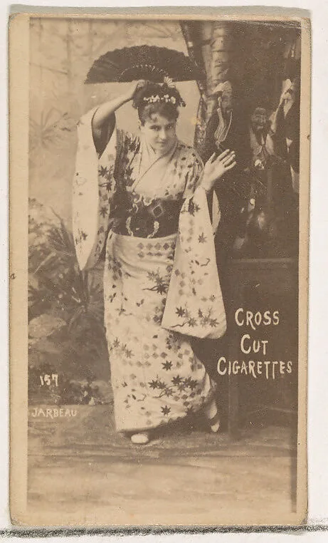 Card Number 157, Jarbeau, from the Actors and Actresses series (N145-1) issued by Duke Sons & Co. to promote Cross Cut Cigarettes — W. Duke, Sons & Co.