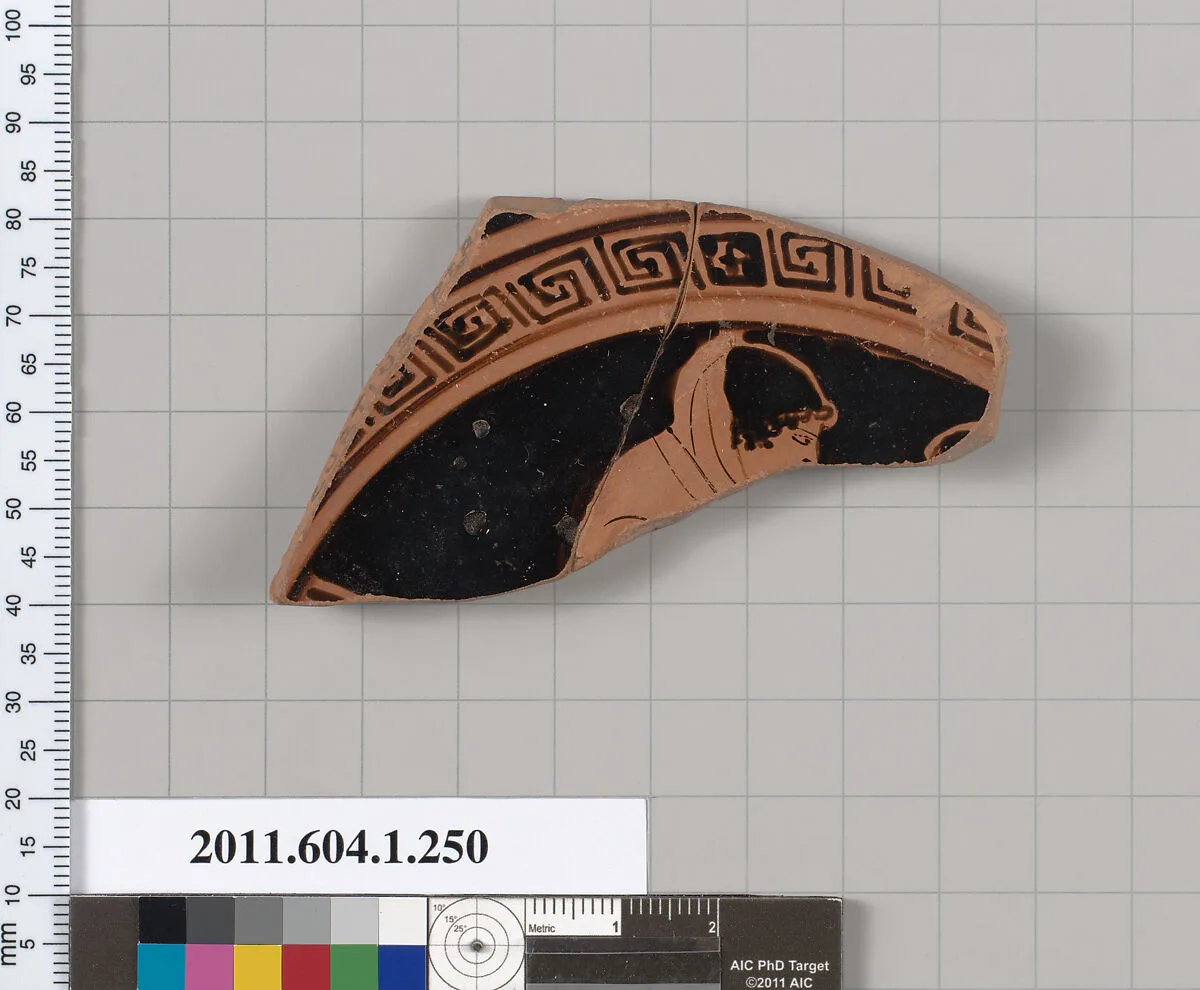 Terracotta fragment of a kylix (drinking cup) — Unknown