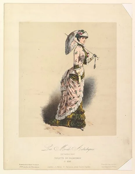 Toilette de Promenade, No. 296, from La Mode Artistique — Gustave Janet|Lemercier & Cie.
