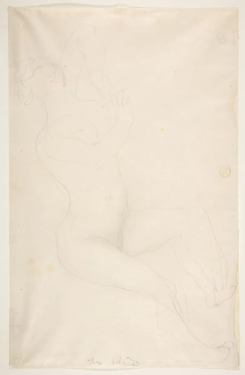 Reclining nude female figure — Auguste Rodin