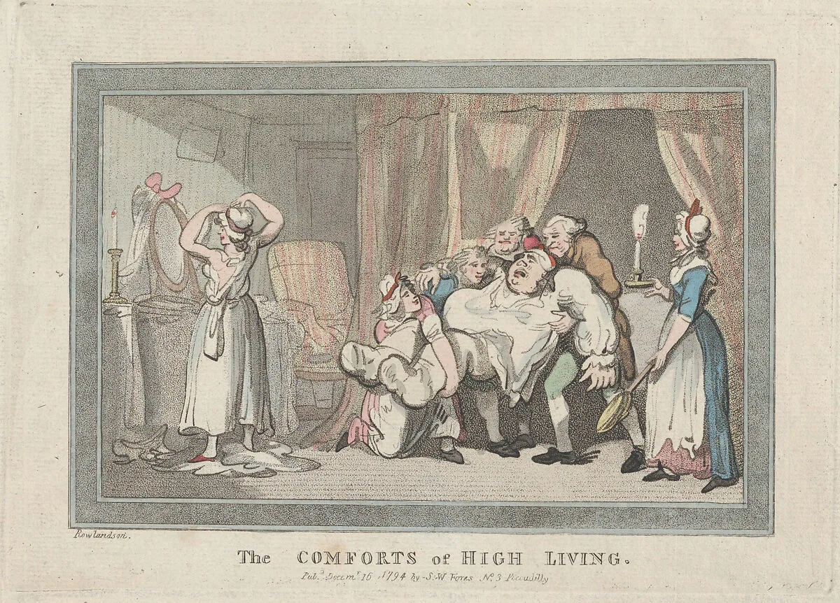 The Comforts of High Living — Thomas Rowlandson|S. W. Fores