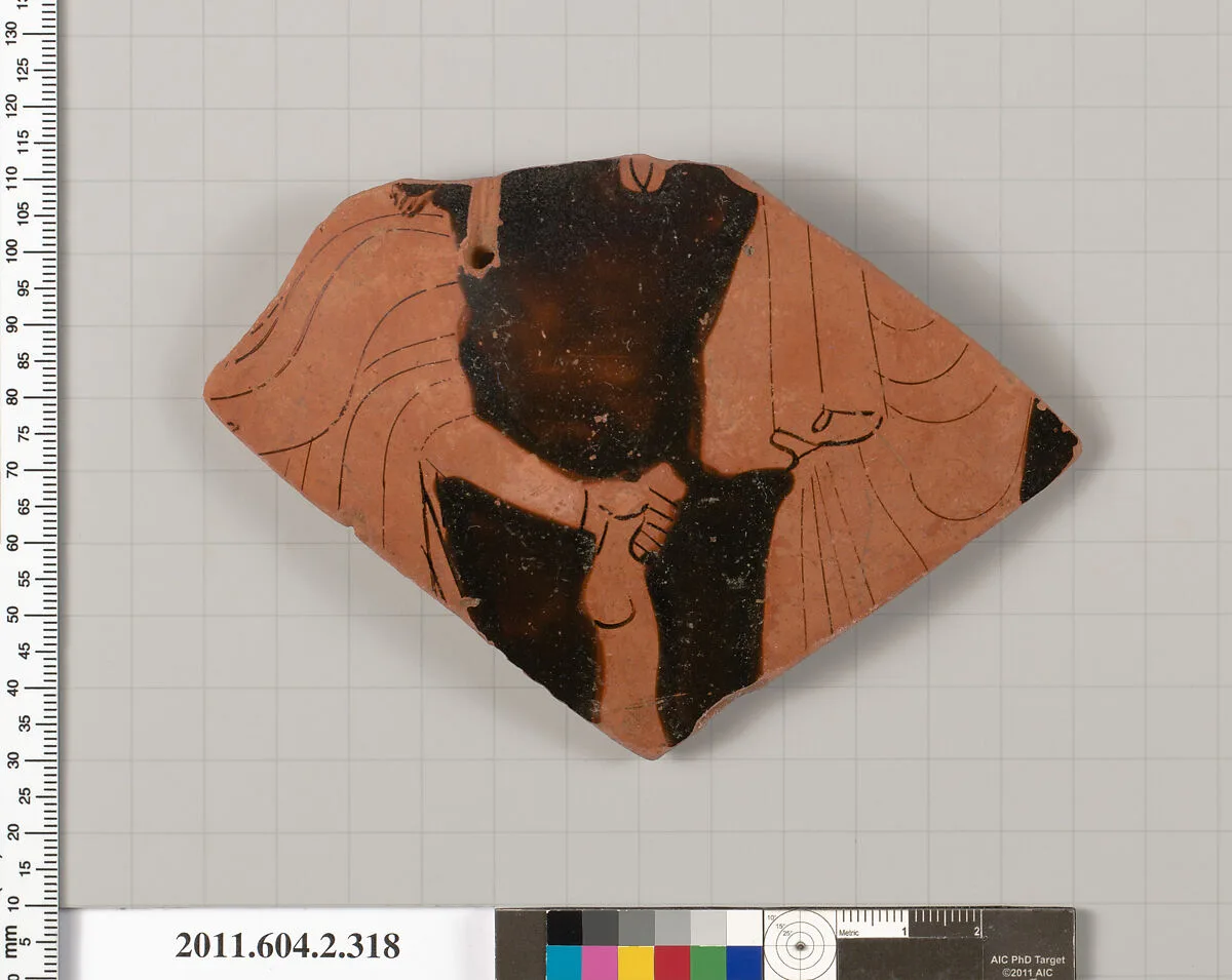 Terracotta fragment of a column-krater (bowl for mixing wine and water) — Unknown