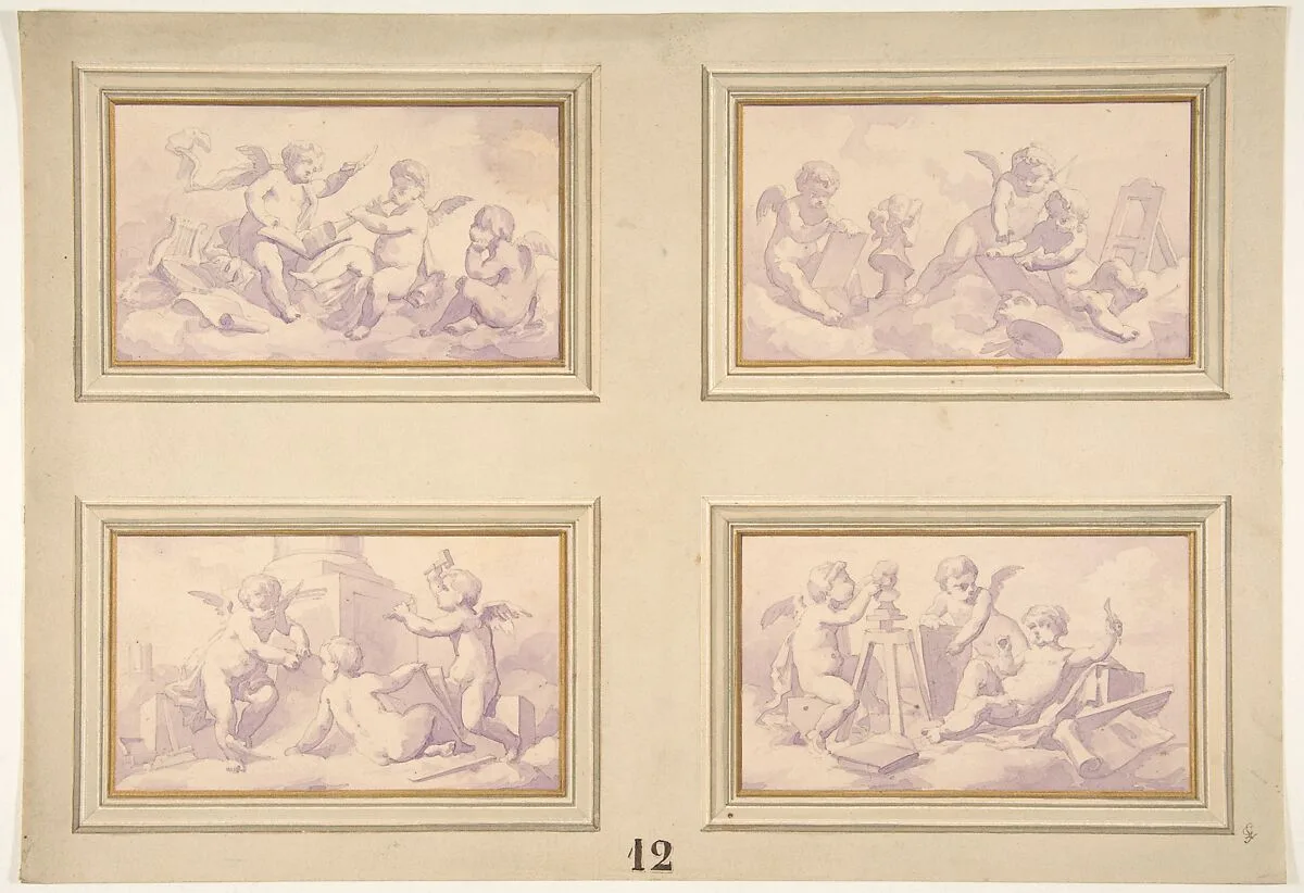 Designs featuring the allegories of the arts — Jules-Edmond-Charles Lachaise|Eugène-Pierre Gourdet