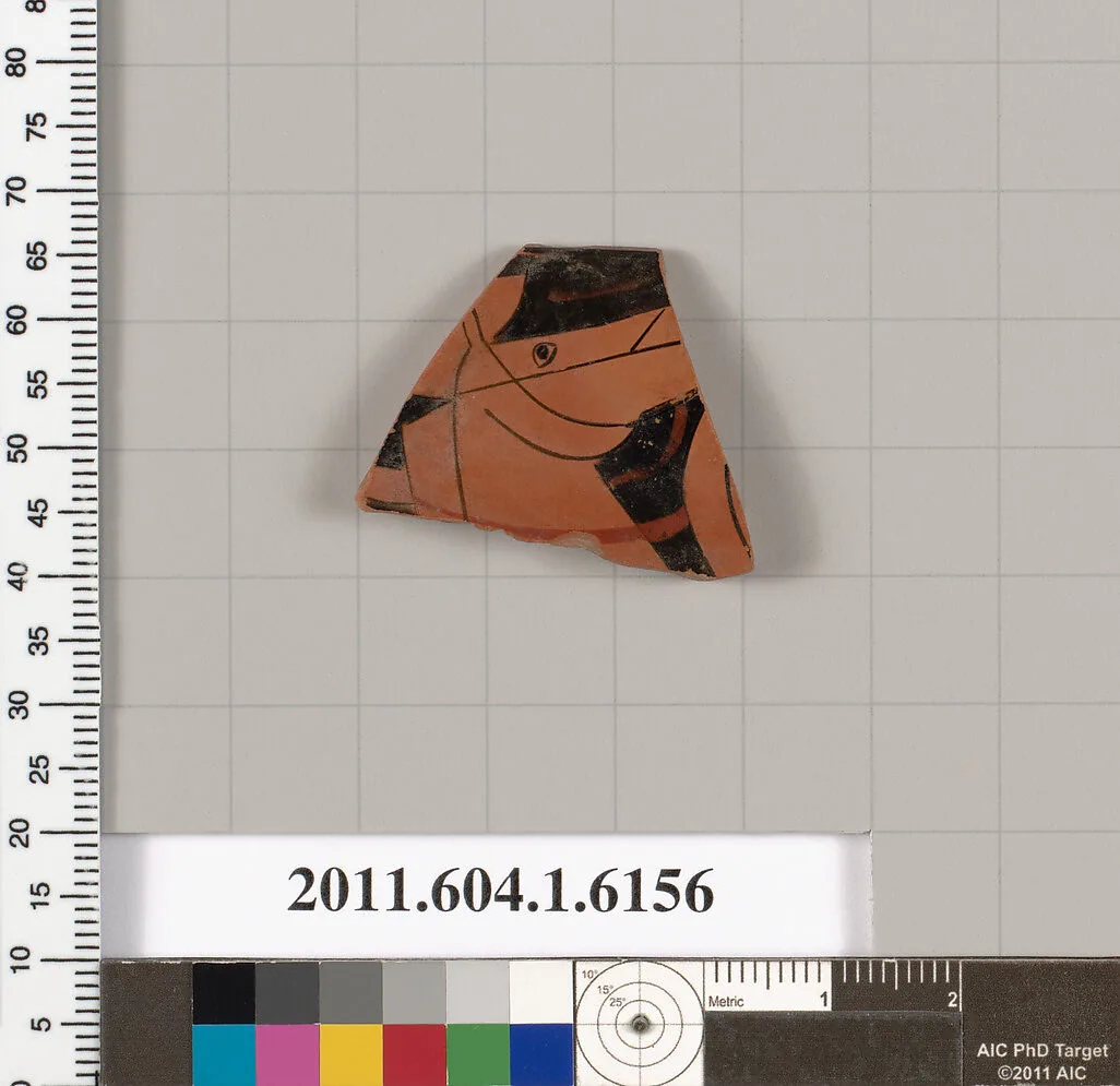 Terracotta rim fragment of a kylix (drinking cup) — Unknown