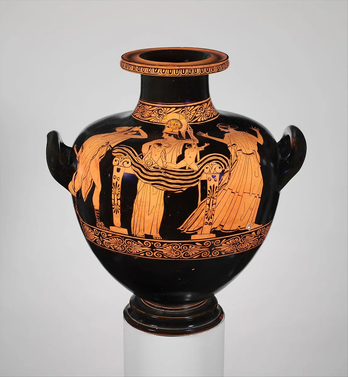 Terracotta hydria: kalpis (water jar) — Nausicaä Painter