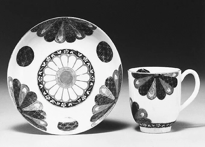 Cup and saucer — Worcester factory